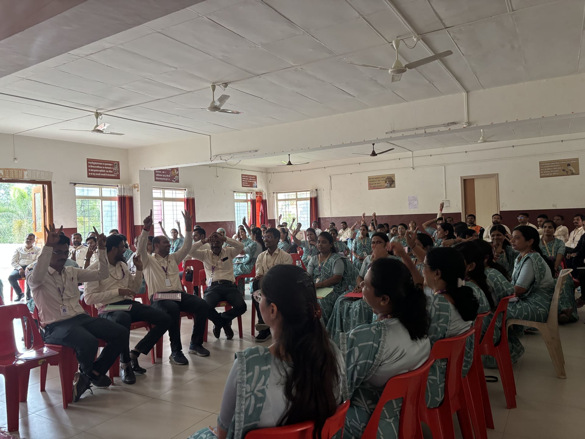Teachers and students engaged in classroom learning